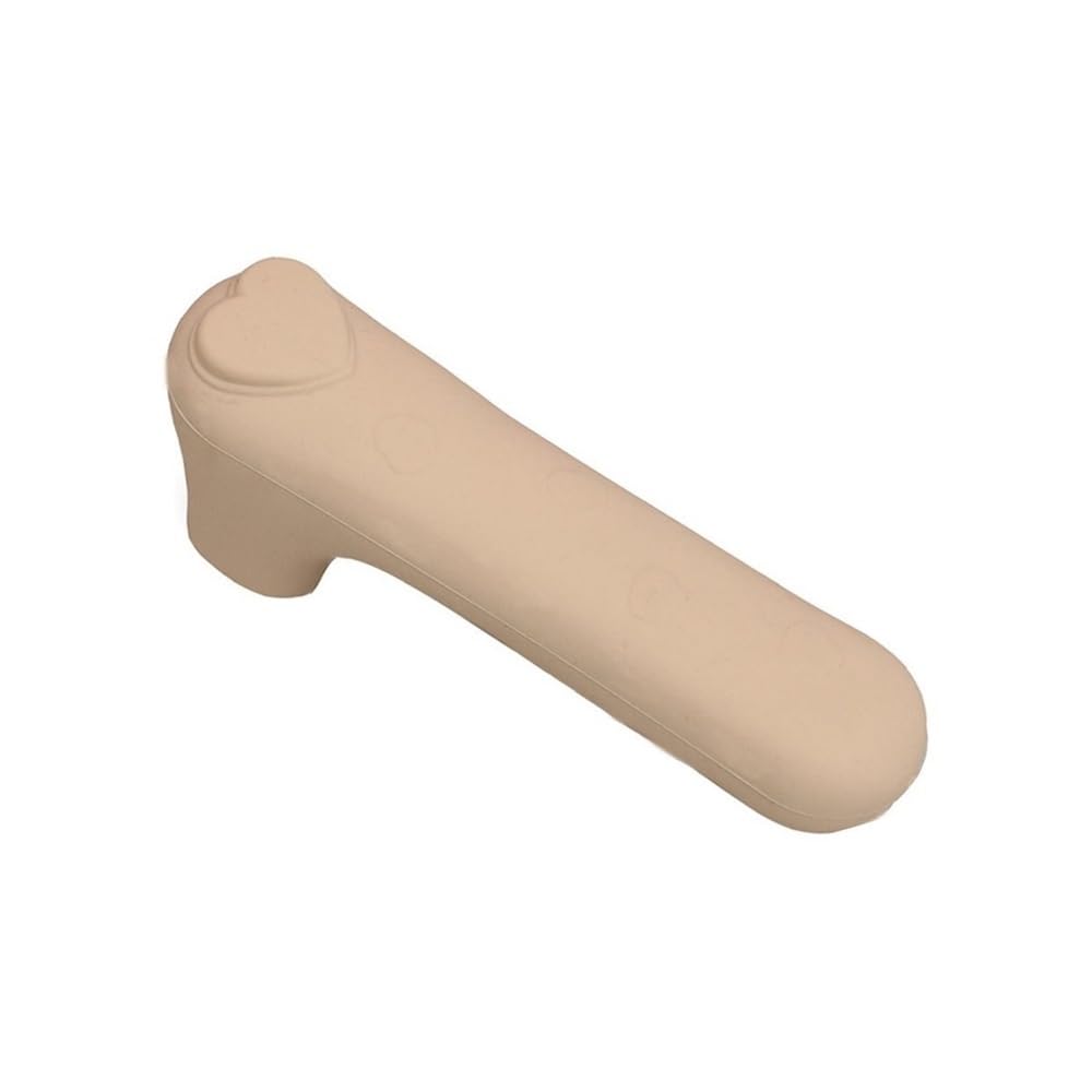 TIANSHENGQI Portable Silicone Door Handle Cover Anti-Slip Anti-Static Doorknob Sleeve Silent Anti Collision Knob for Home(Beige-S)