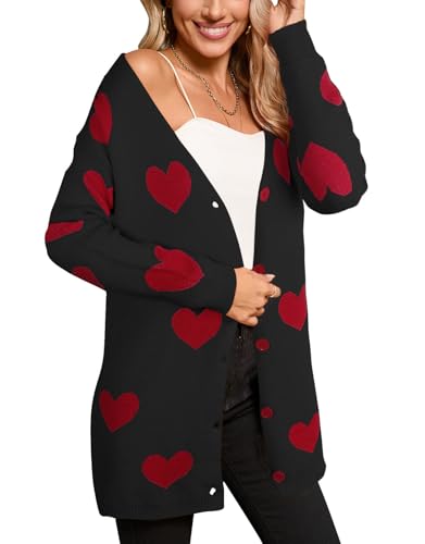 Women's Cardigan Sweaters Fall Winter Button Down Cardigans Long Sleeve Loose Casual Sweater Coat