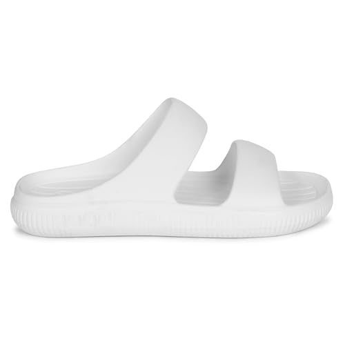 Image of Aqualite Men's Slides Slippers | Slip-On Comfort Flipflop Flat Base, Anti-Skid Sole & Lightweight | Casual Home & Outdoor Sandal for Men