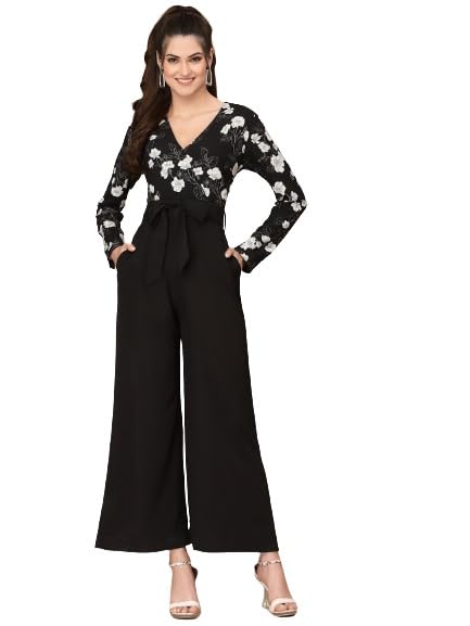 jumpsuits for women Women black white printed basic jumpsuit