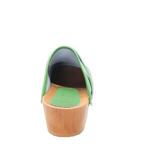 Image of Bjork Maja Wood Open Back Leather Clogs