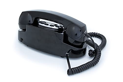 GPO Audrey 1950 Style Traditional Push Button Landline Telephone, Analogue Telephone with Rubber Feet, Tone Dialing, Ringer On/Off for Home, Hotels- Black - Image 4