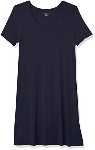 Image of Amazon Essentials Women's Short-Sleeve Scoopneck Swing Dress