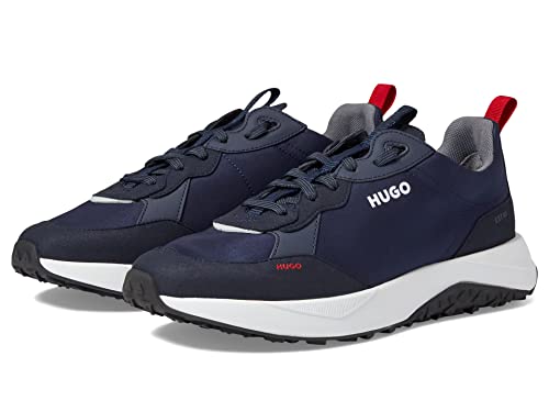 Image of HUGO Mens Running Style Mix Material Sneakers