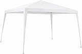 Carpa Desmontable 3x3 m Impermeable Blanca – Estructura de Acero Resistente, Cubierta de Rafia, Incluye Piquetas y Vientos – Ideal para Jardín, Eventos y Mercado