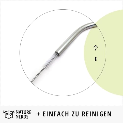 Foto von Nature Nerds - wiederverwendbare Edelstahl-Trinkhalme (10 Stück) gebogen