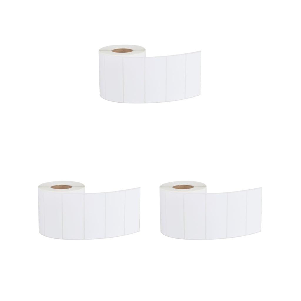 Lot de 3 1000 étiquettes vierges autocollantes blanches pour imprimante - 1000 feuilles - 80 x 50 mm