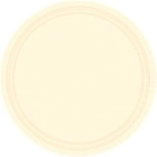 Amscan 54015.57 Paper Plates Party Supplies, 8, Vanilla CrÃ¨me