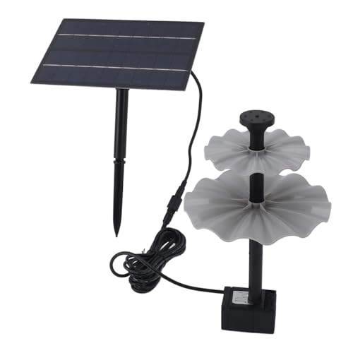 Fdit Kit de Bomba de Agua de Fuente Solar de 4 W, Material ABS, Altura Máxima de Pulverización de 150 Cm, Adecuado para Jardín, Baños de Pájaros, Piscina de Patio Trasero, Pecera