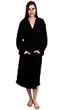 TowelSelections Women's Robe, Plush Fleece Hooded Spa Bathrobe, Made in Turkey