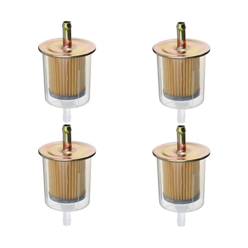 BESULEN 3/8 Inch Gas Inline Fuel Filters 4PCS Vehicle Gasoline Powered Engines Fuel Filters Replacement Automotive Engines Accessories Universal for Motorcycles Cars Trucks
