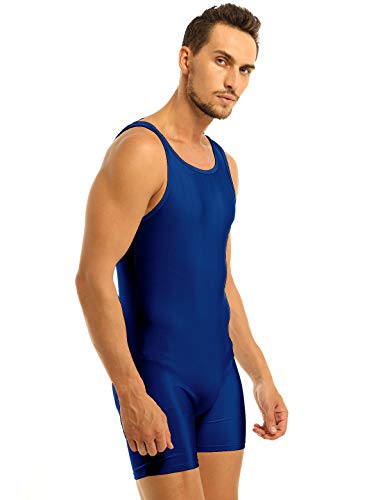 JanJean Mens Spandex Singlets Short Jumpsuit Body Shaper Gym Fitness Sportswear Dance Unitard3