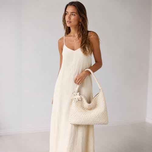 Image of Shoulder Hobo Bags for Women,Summer Beach and Travel Mini Cute Tote Bag,Soft Vegan Leather Underarm Purse for Daily | Soft Underarm Bags