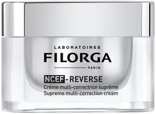 Filorga NCEF-Reverse Multi-Correction Skin Moisturizer Cream, Anti Aging Formula of Hyaluronic Acid, Collagen, and Vitamins to Reduce Wrinkles and Restore Skin Elasticity of the Eye and Face, 1.69 oz.