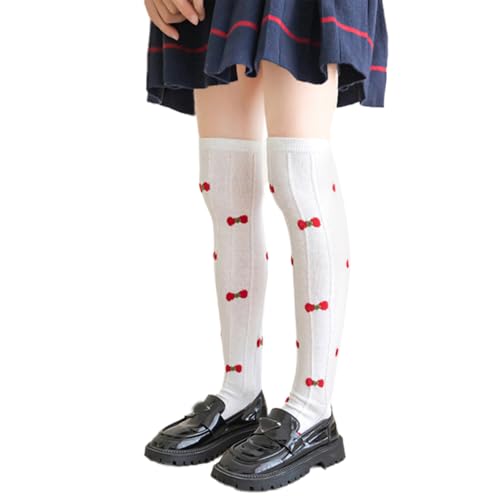 Pyasuye Child Over Knee Stockings Fashion Over Calf Socks Bowknot Long Boot Socks Over Knee Stockings for Teen Girls 3-8 Year