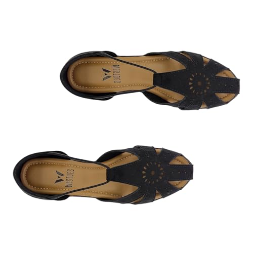 Image of Women's Flat Sole Stylish Sandal | Doctor Insole For Comfort & Durability | Arch Support | True Anti-Skid TPR Sole | Lazer Cut Design | Fashionable & Trendy (WL-04)