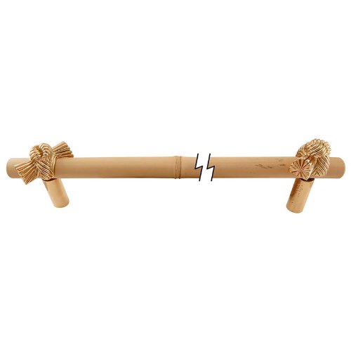 Vicenza Designs P2012 Palmaria 12-Inch Bamboo Knot Pull Appliance, Polished Gold