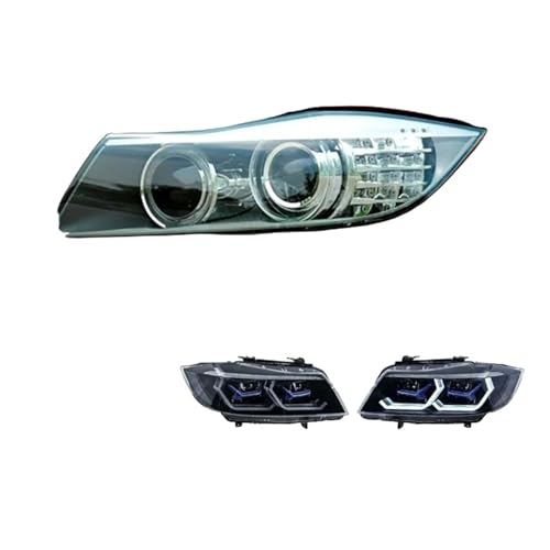 Car Compatible For BMW 3 Series 2005-2012 E90 RGB Headlight Upgrade Modified To DRL Dynamic Turn Signal L-ED Headlight Auto Accessories(Only 360,Original is Xenon)