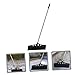 NOLITOY Detachable Broom with Ergonomic Handle Heavy Duty Stainless Steel Scrub Brush for Outdoor Cleaning Garden Garage and Patio Spaces