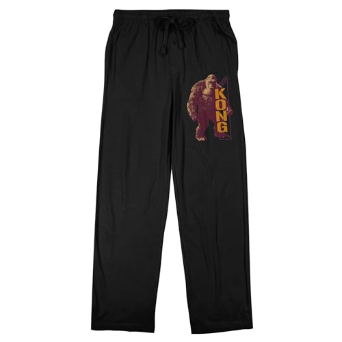 Godzilla vs. Kong Character Men's Black Sleep Pajama Pants