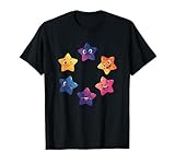 Sonriente Rainbow Star Friends Cute Kawaii Kids Camiseta