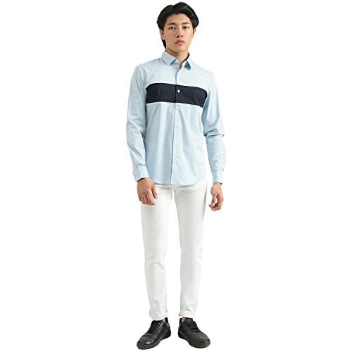 Image of UNITED COLORS OF BENETTON Men's Striped Slim Fit Shirt