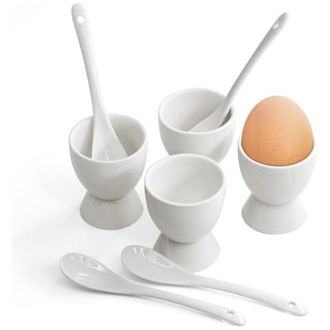 GEEZY 8 Piece White Porcelain Breakfast Set Cover