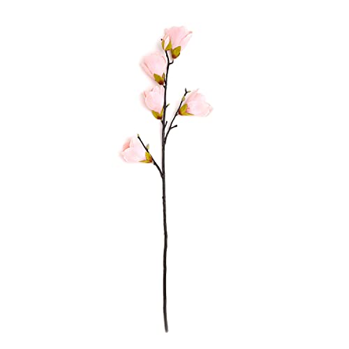 Image of PURE HOME + LIVING Pink Magnolia Faux Flower Stem Artificial Magnolia Long Stem for Vase,Artificial Flowers for Decoration,Perfect for Home Decor,Party Wedding & Restaurant,(Height-103 CM) Pack of 1