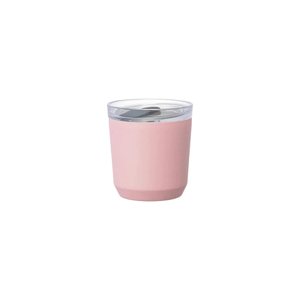 Kinto 20432 To-Go Trinkglas, 240 ml, mit Stopfen, Rosa