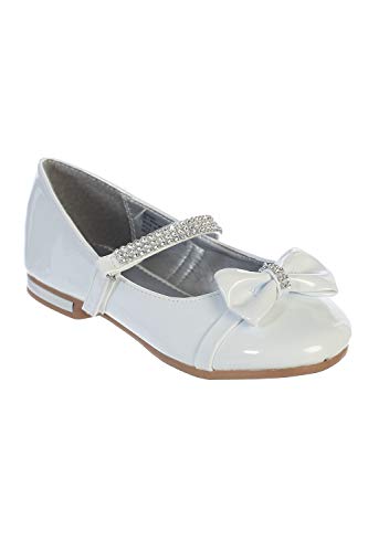 Gwen & Zoe Girl Dress Flats Shoes for Weddings, Christmas and Parties - Big and Little Girl Flats, Toddler, First Communion with Rhinestone Strap3