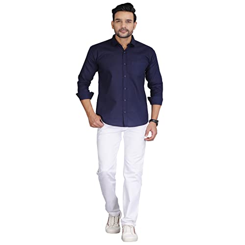 Image of Man Slim Fit Cotton Casual Shirt