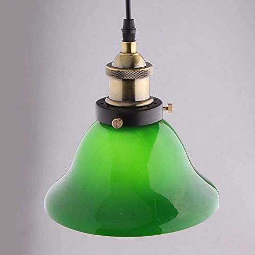 Suspension banquier verte orientable avec douille en céramique E27