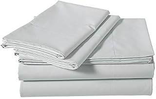 AmazonBasics Lightweight Percale Cotton Sheet Set - King, Cloud Grey