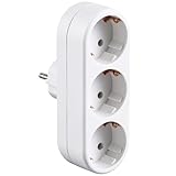 3 Fach Steckdosenadapter Steckdosenverteiler Doppelstecker für Steckdose Steckdose für Büro Hause Reisen