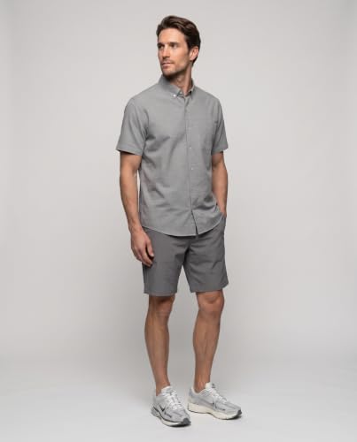 Image of Visive Mens Shirts Multi Packs Short Sleeve Button Down Dress Shirts Solid Color Big and Tall