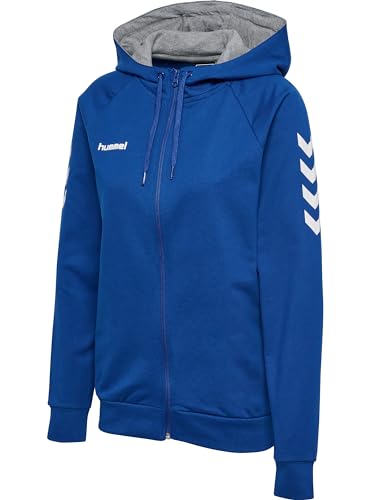 hummel Damen go Cotton Zip Hoodie Kapuzenpullover, True Blue, XS EU