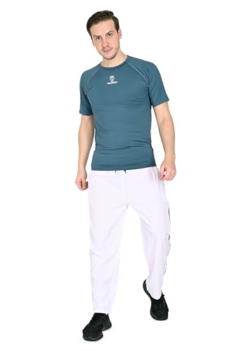 Image of Men's NS Cotton Track Pants, Elastic Waistband, Pockets & Jip Casual Sports Trousers, Gym Sports Workout Plus Size (S to 6XL)