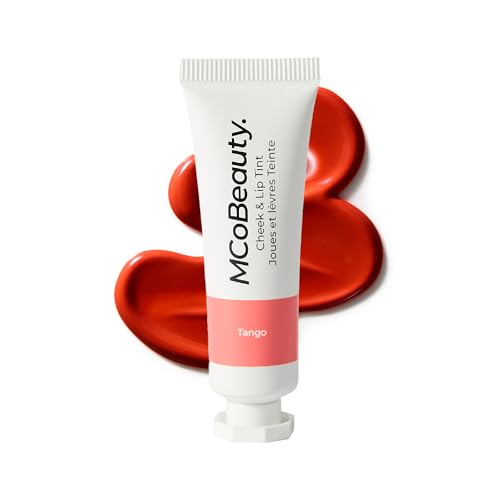 MCoBeauty - Cheek and Lip Tint - Dewy Gel-Cream Formula for Buildable Colour - Multi-Use Tint for Lips and Cheeks with a Soft Radiant Finish - Tango, True Orange Shade