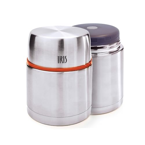 IRIS BARCELONA - Termo Comida Lunch Box, Fiambrera Térmica de Acero Inox para Alimentos Sólidos Calientes y Fríos, Conserva Temperatura hasta 9 Horas, Doble Tapa con Válvula Descompresora 0,5 l