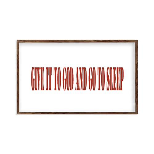 Panneau mural en bois Give It to God pour une chambre apaisante et rustique