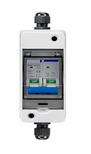 Disyuntor fotovoltaico CC 500V interruptor magnetotérmico solar de 32 amperios bipolares