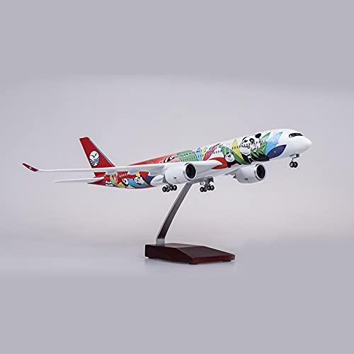 QIDS 47CM 1/142 Scale Airplane Airbus A350 Sichuan Panda Airline Model