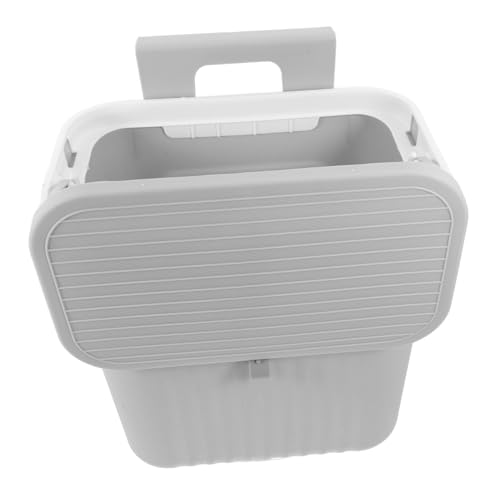 Ciieeo Pattumiera Da Cucina a Parete Con Coperchio Scorrevole, Contenitore in Plastica Grande Capacità, Installazione Adesiva o a Gancio Per Bagno, Cucina e Toilette Multifunctional