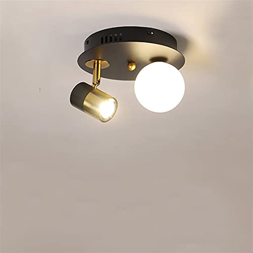 Lustre LED moderne noir et blanc pour couloir et salon