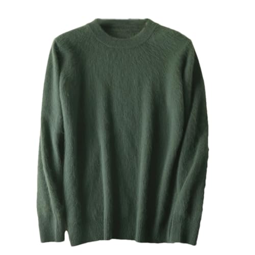 Men Wool Sweater Crewneck Knitted Long Sleeve Pullover Sweater