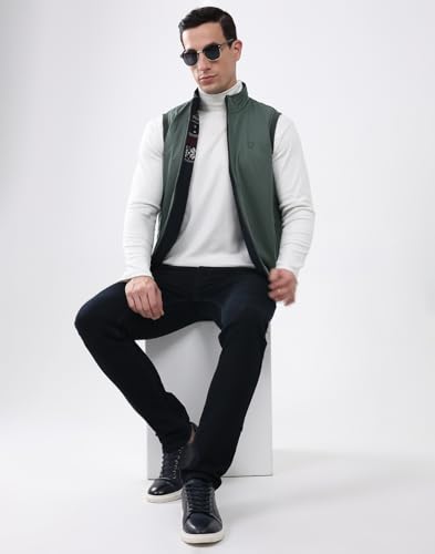 Image of Monte Carlo Men's Regular Fit Reversible Jacket | Mock Neck Zip Closure | Solid Design | Sleeveless Warm & Stylish Reversible Fashion Winter Jacket |Stylish Reversible Jacket For Men (Pack Of 1)
