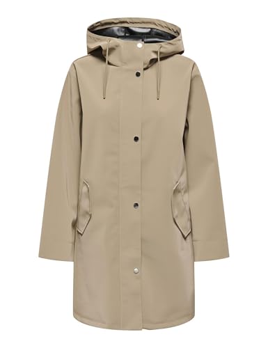 ONLY Onlsia Raincoat Otw, Visón Plateado, S Mujeres