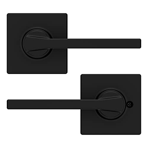 Kwikset Casey Passage Door Lever For Hall/Closet Door In Matte Black #TOP2
