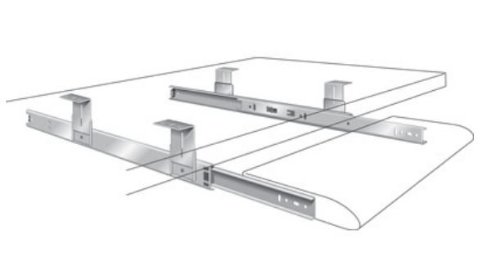 Knape & Vogt Kv8150 P16 Blk 16 in. Variable Height Keyboard Slide 75Lb. - Black