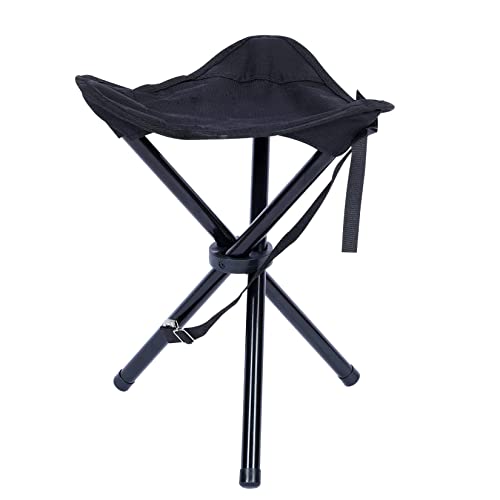 YSSOA Tripod Chair Camping Stool, Portable Folding Chairs for Adults, Tripod Seat for Outdoor Hiking Fishing, Support 132LBS
